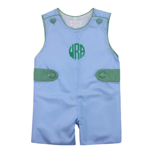 Blue And Green Gingham Jon Jon | Cecil and Lou