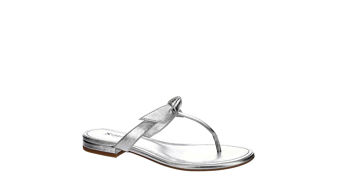 Xappeal Womens Luxe Flip Flop Sandal - Silver | Rack Room Shoes