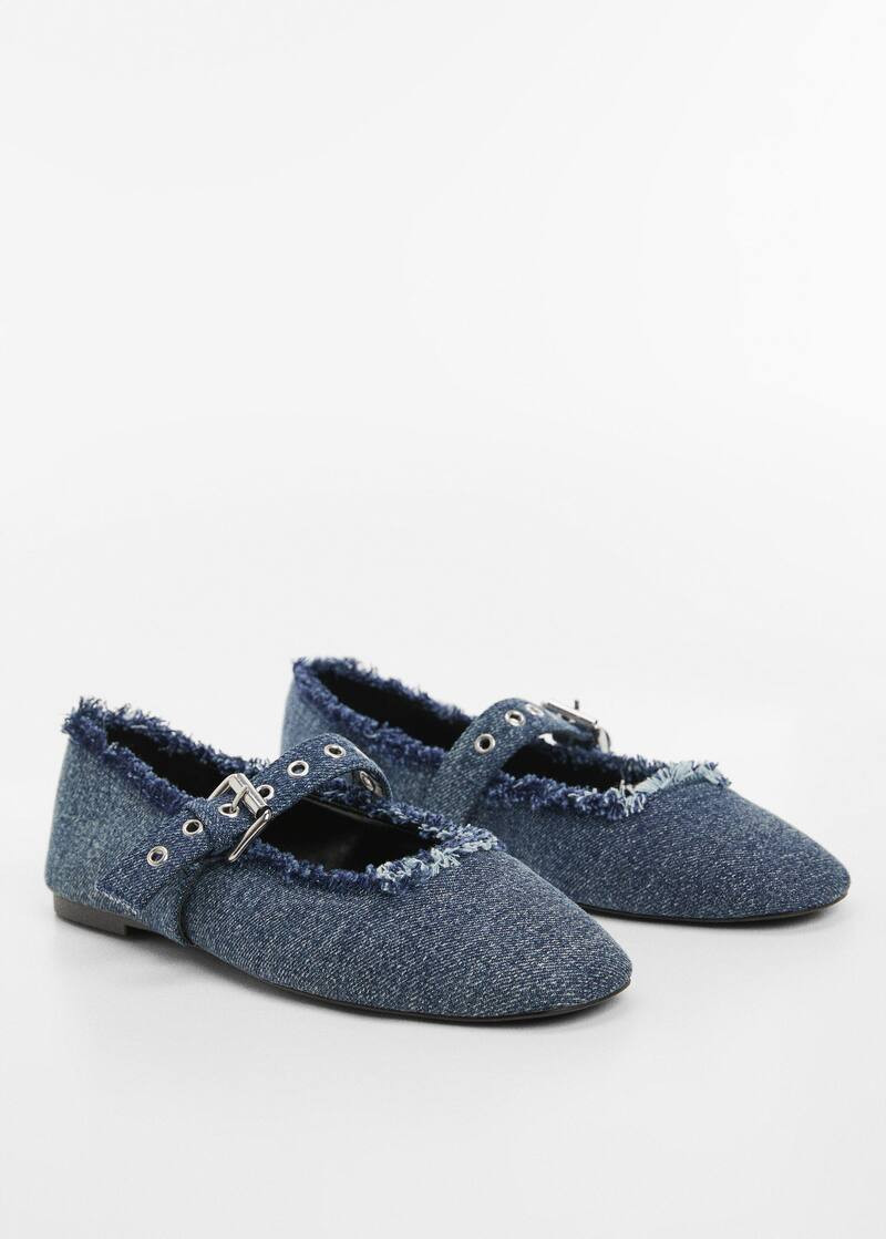 Denim ballerinas -  Women | Mango USA | MANGO (US)