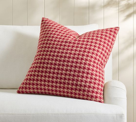 Brushed Houndstooth Pillow Cover | Pottery Barn (US)