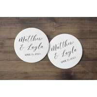 Wedding Coaster, Custom Printed Coasters, Personalized Reception Favor Keepsake, Disposable Paper Drink Coaster | Etsy (US)