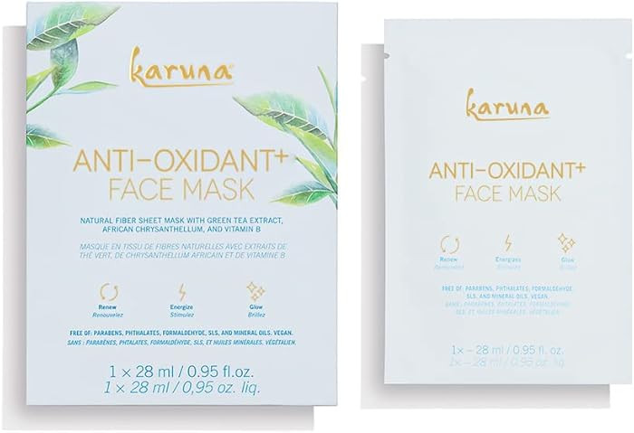 Karuna Anti-Oxidant+ Sheet Masks for Revitalized Skin, Moisturizing & Hydrating Face Masks Skinca... | Amazon (US)