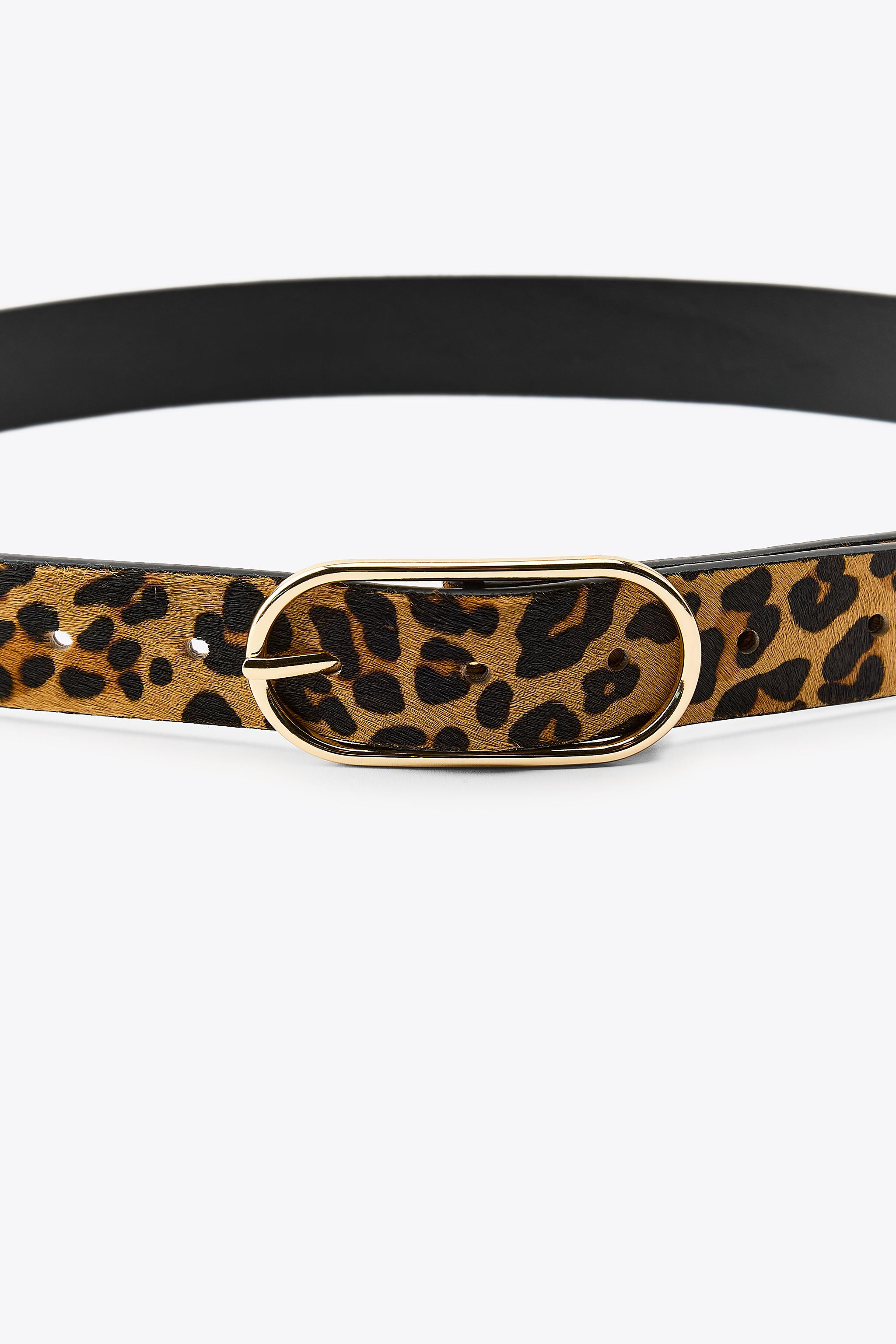 ANIMAL PRINT LEATHER BELT | Zara US