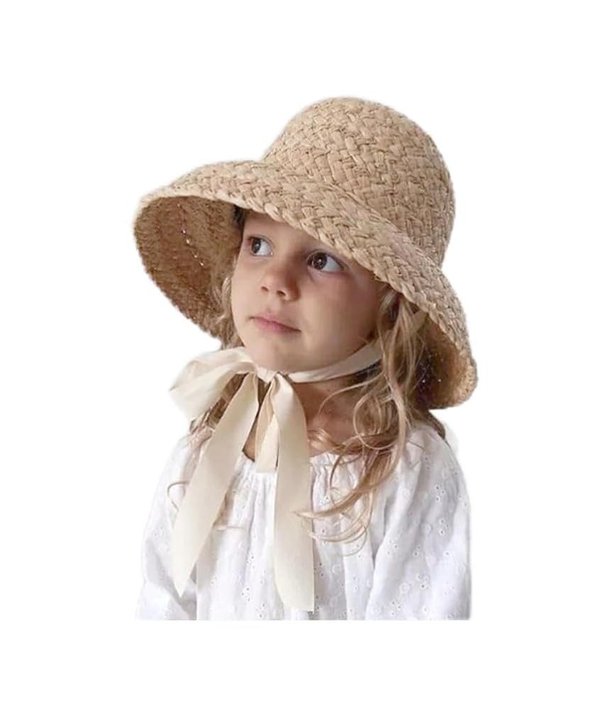 Baby 𝐒traw Hat Spring/Summer Solid Color Lafite Woven Lace Holiday Breathable Sun Hat for Outd... | Amazon (US)