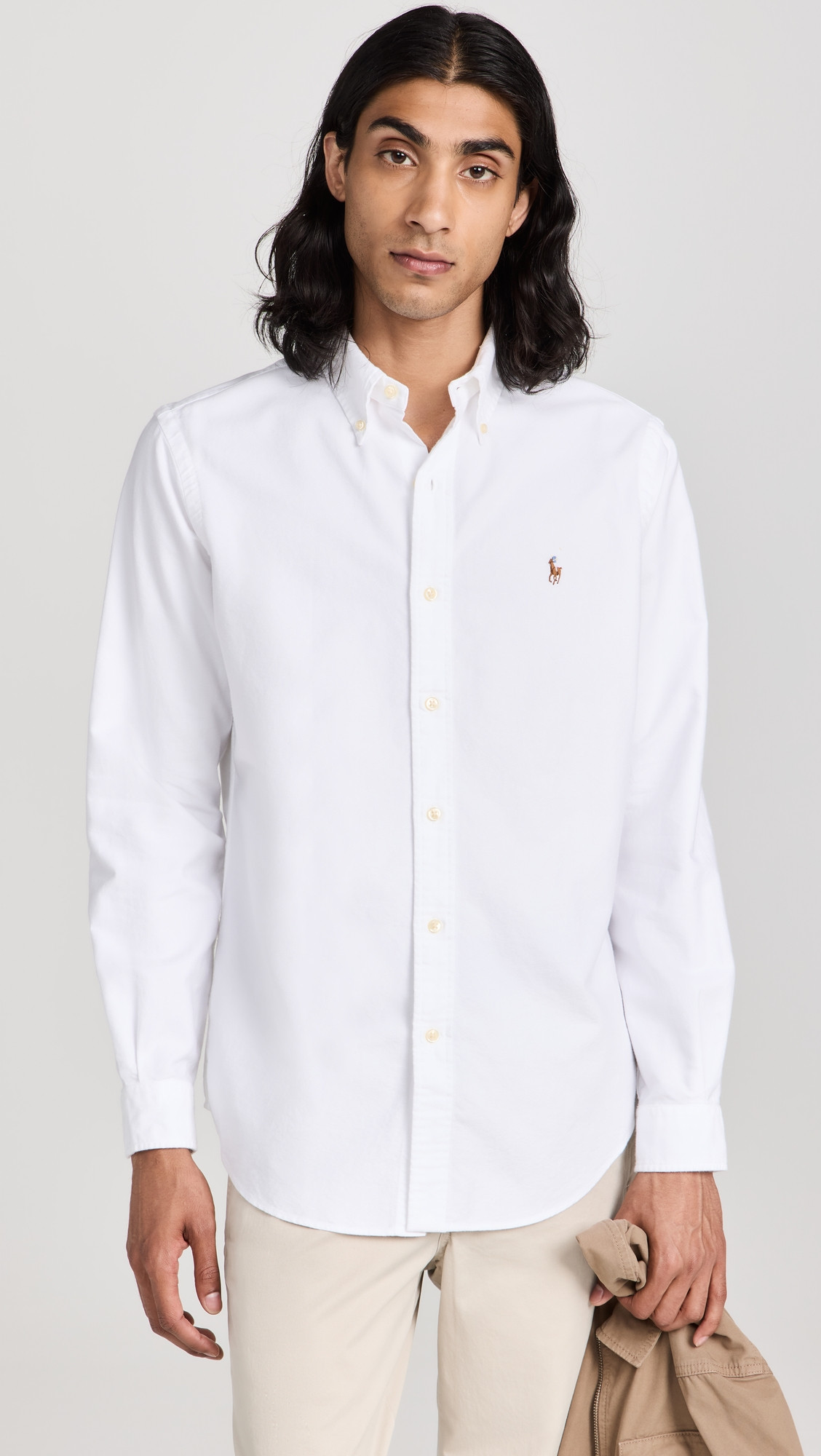 Polo Ralph Lauren Classic Fit Iconic Oxford Shirt White L | Shopbop