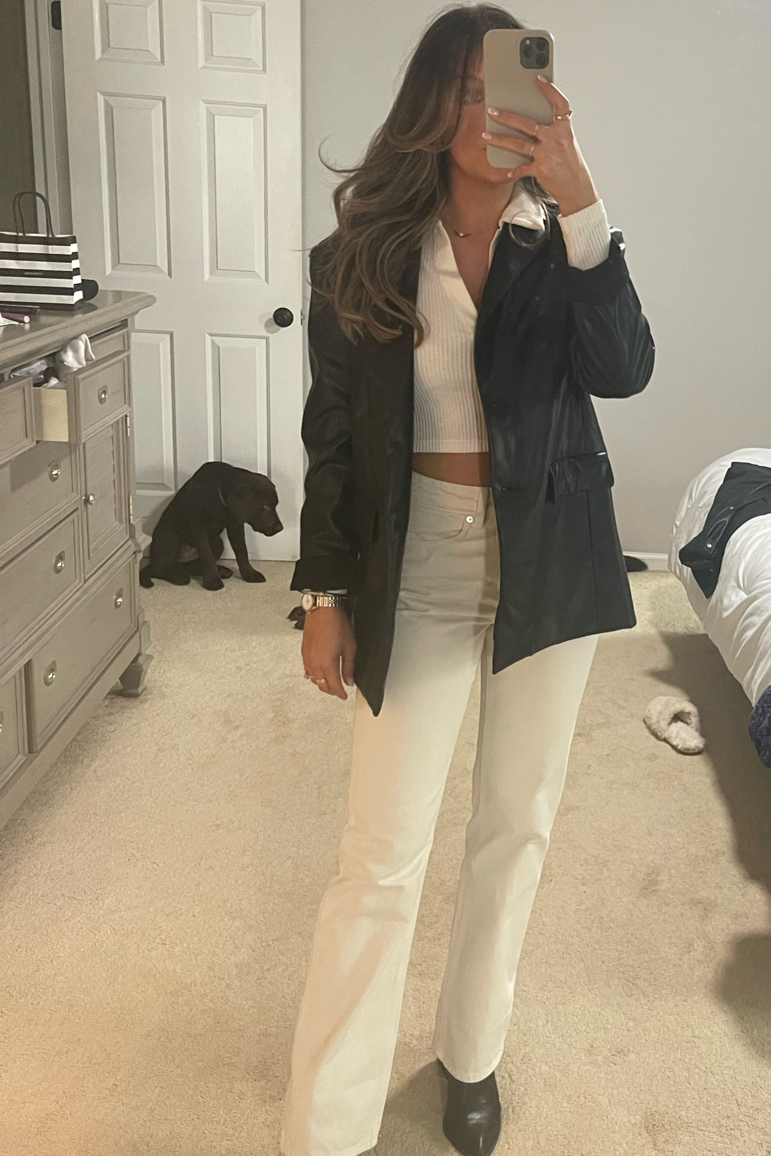 Cream and black outfit - winter to spring transition! 

#LTKSeasonal #LTKworkwear #LTKeurope