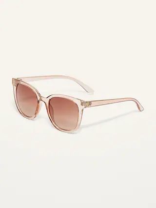 Clear Square-Frame Sunglasses for Women | Old Navy (US)