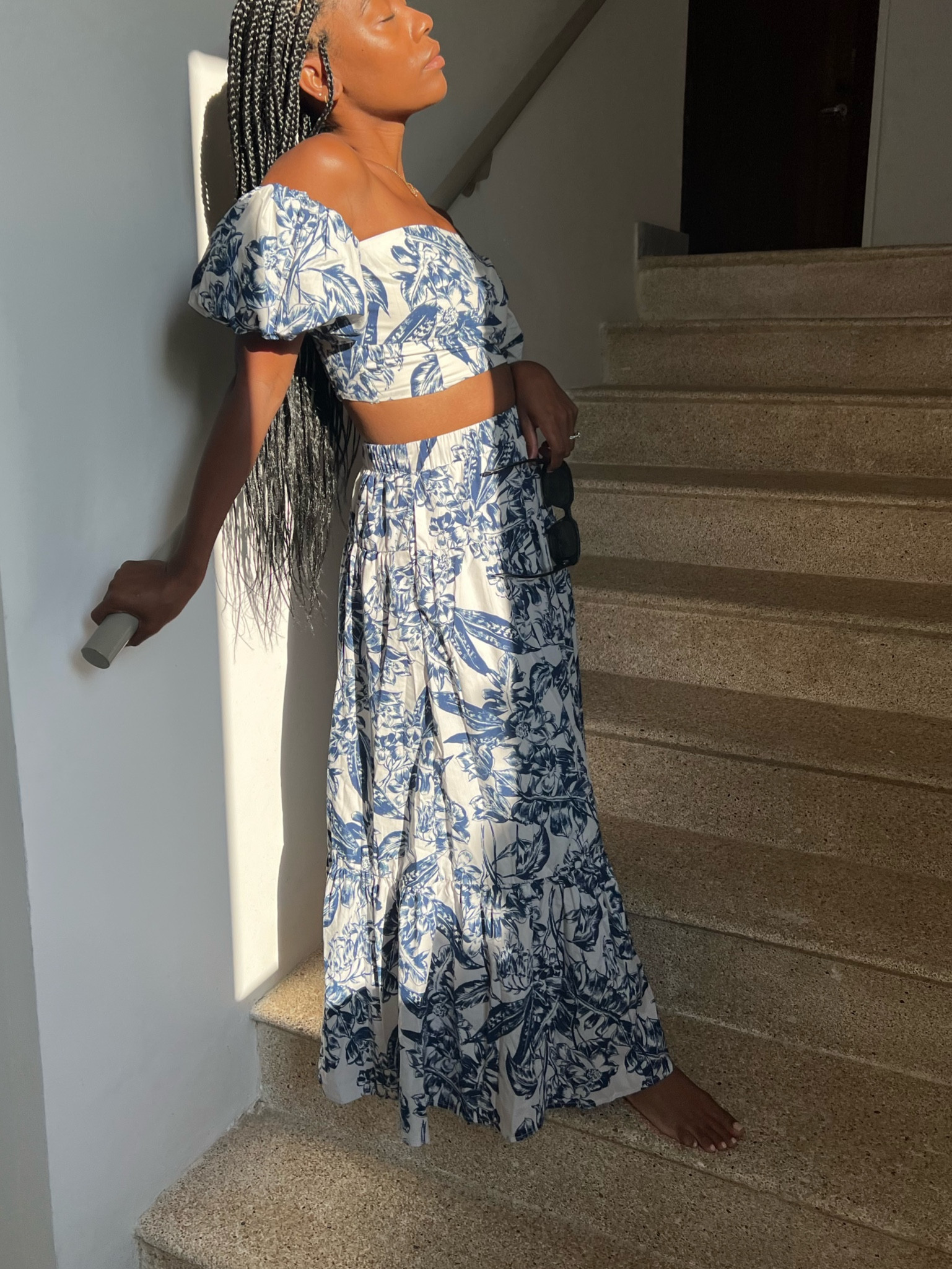 Off the shoulder poplin crop top and maxi skirt perfect vacation outfit 

#LTKFind #LTKstyletip