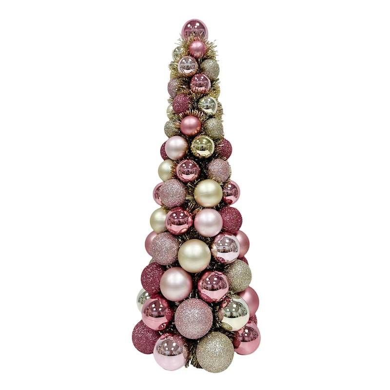 19In H Pink/Gld Orn Tree | At Home