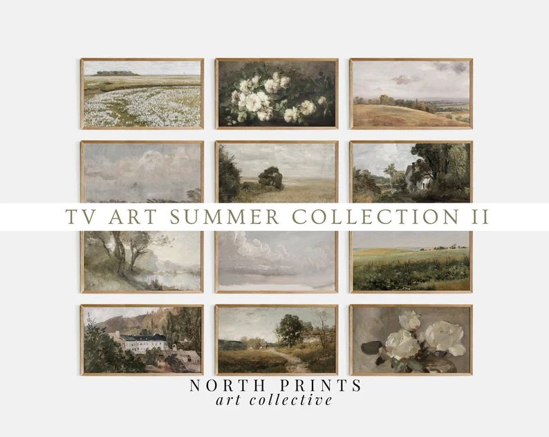 FRAME TV Art Vintage Summer Collection Bundle Vintage Country Landscapes and Botanical Still Life... | Etsy (US)