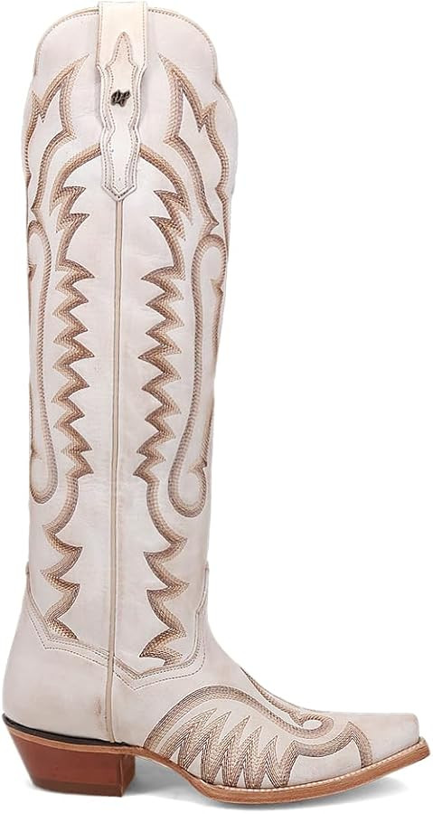 Dan Post White Josie 19 inch Women's Snip Toe Western Boots DP5107 | Amazon (US)