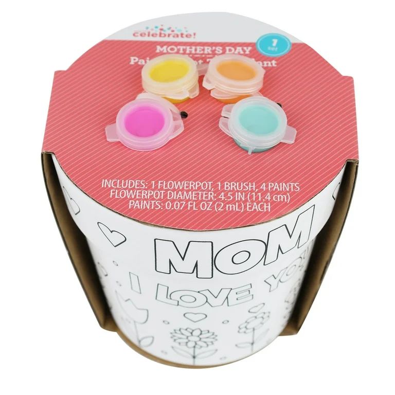 Mother's Day MOM I Love You Paint-a-Pot Gift-Way To Celebrate | Walmart (US)