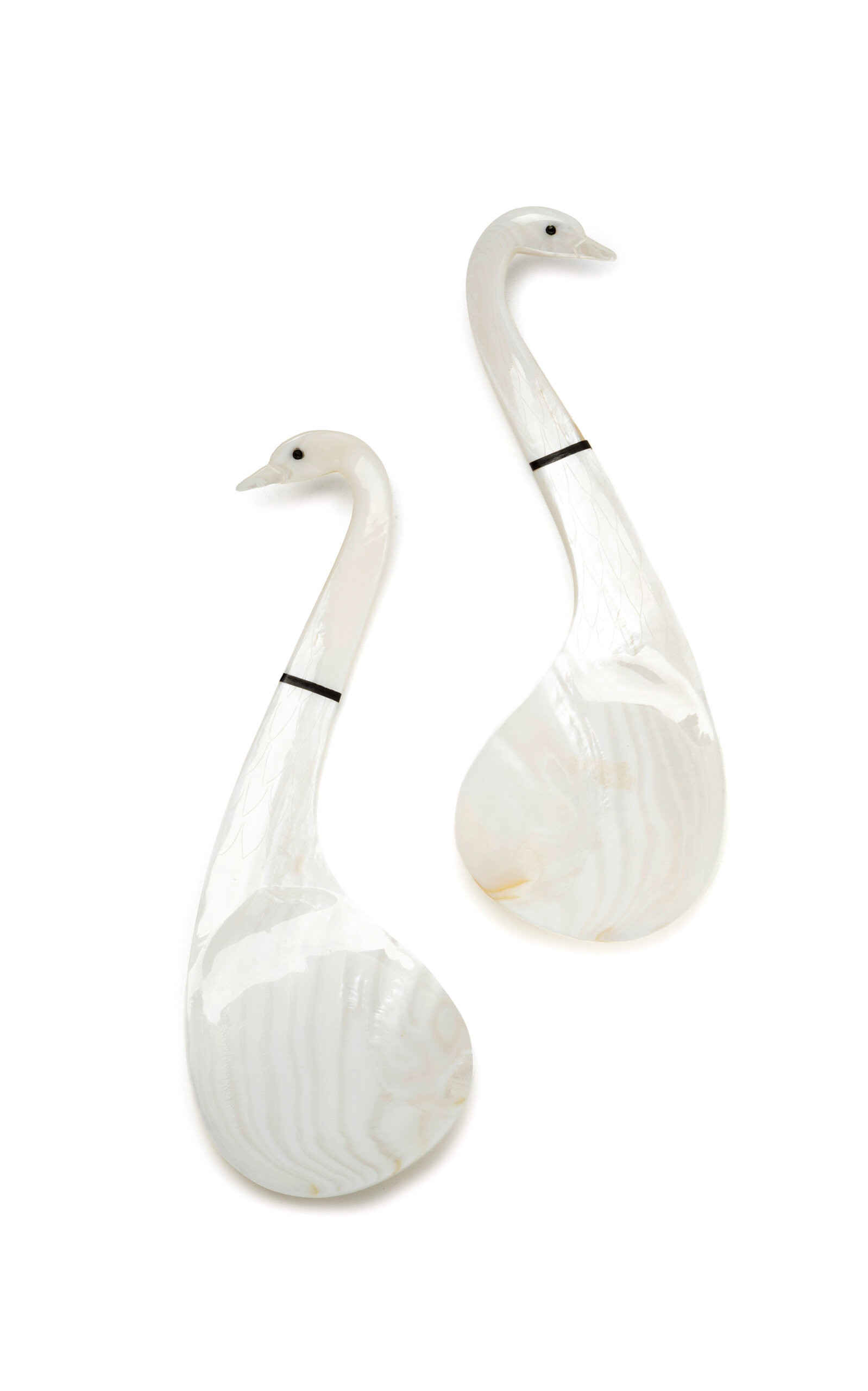Set-of-Two Swan Mother-of-Pearl Serving Spoons | Moda Operandi (Global)
