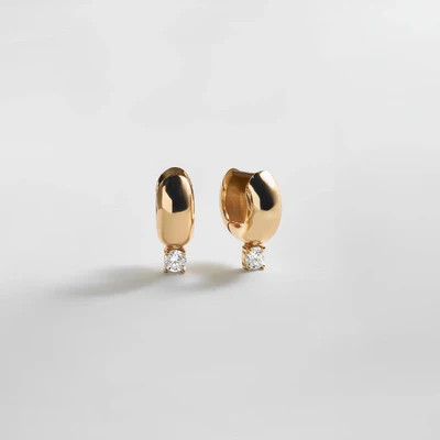 Kourtney Huggie Earrings - Kourtney Gold Plated Brass Earrings | BaubleBar