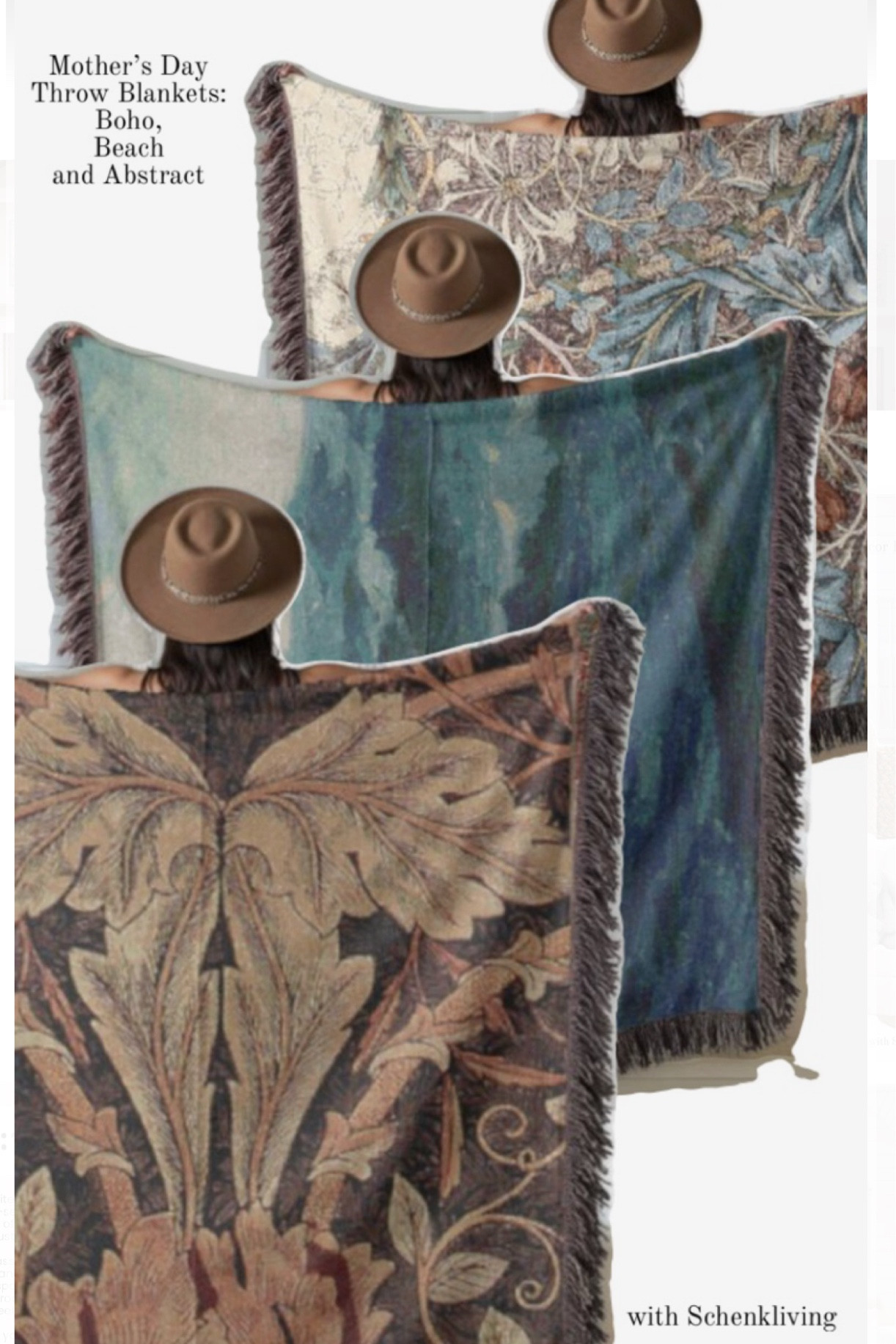 MOTHERS DAY VINTAGE STYOE THROW BLANKETS 
.
100% cotton woven blankets for your mom to stay cozy - either with a botanical, beach or abstract modern floral design 🤍

#LTKgiftguide #LTKspring #LTKfamily