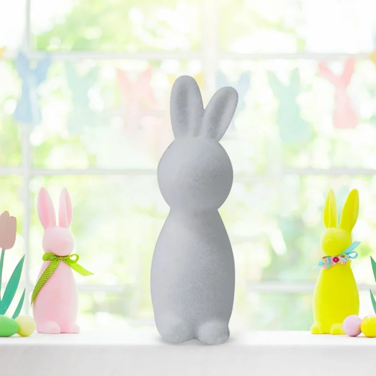 CHUOU Easter Flocado Decoración Bunny, Blanco, 7.48 Pulgadas, 4pzas, la Forma Divertida para Cel... | Walmart (US)