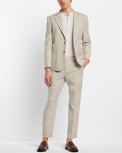 Slim Khaki Slub Suit Pant | Express