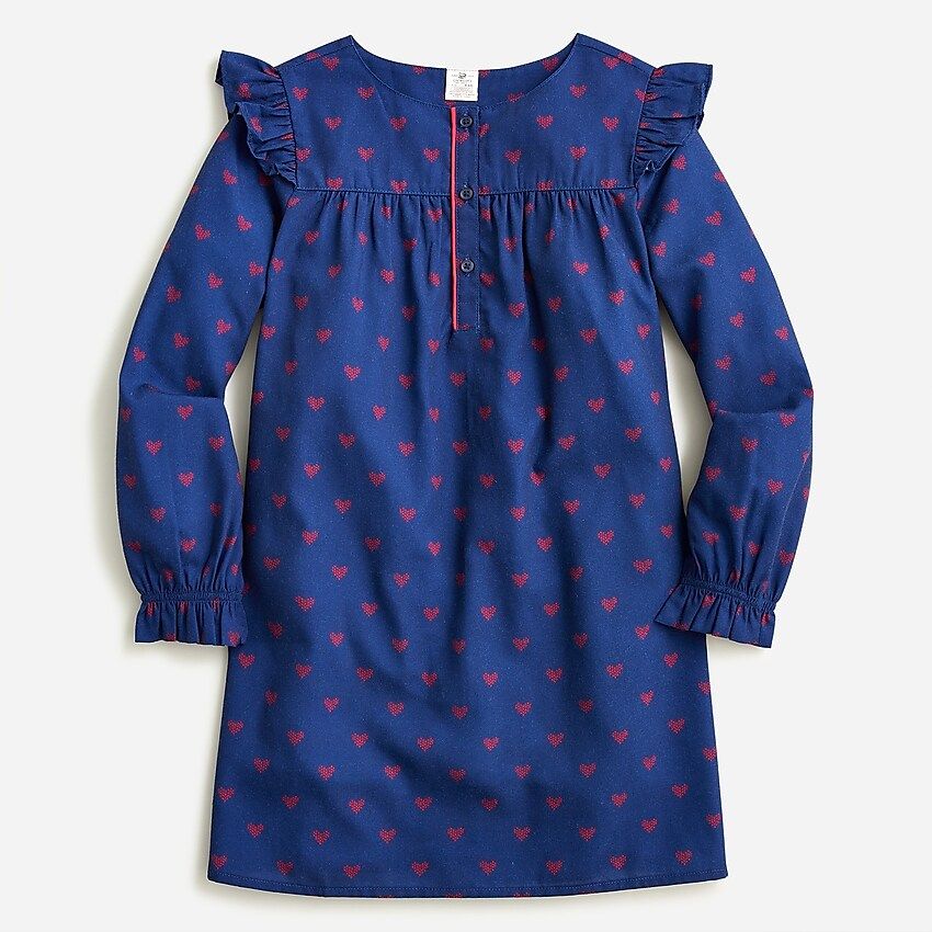 Girls' long-sleeve printed nightgown | J.Crew US