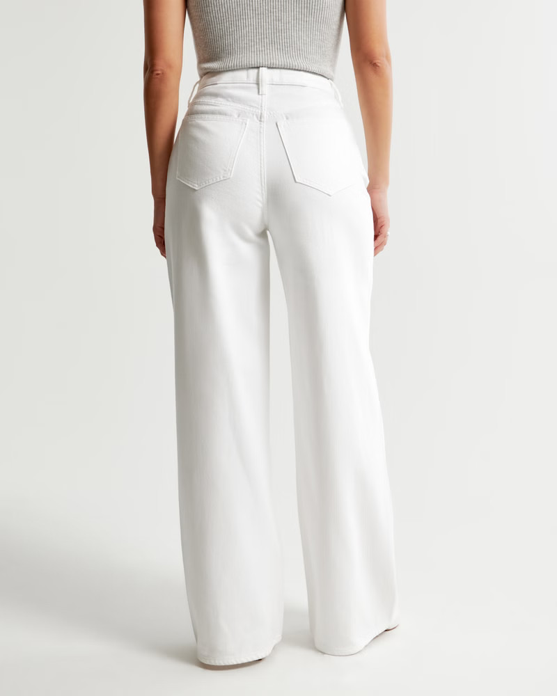 Curve Love High Rise Wide Leg Jean | Abercrombie & Fitch (UK)