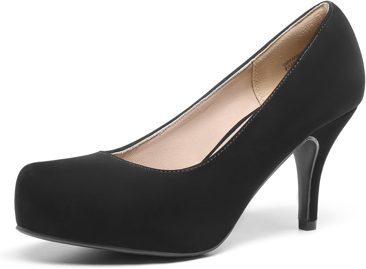 DREAM PAIRS Tiffany Women's Classic Elegant Versatile Low Stiletto Heel Dress Platform Pumps Shoe... | Amazon (US)