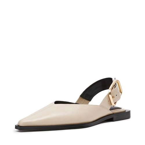 Steve Madden Women's Shay Ballet Flat, Bone Leather, 9 | Amazon (US)