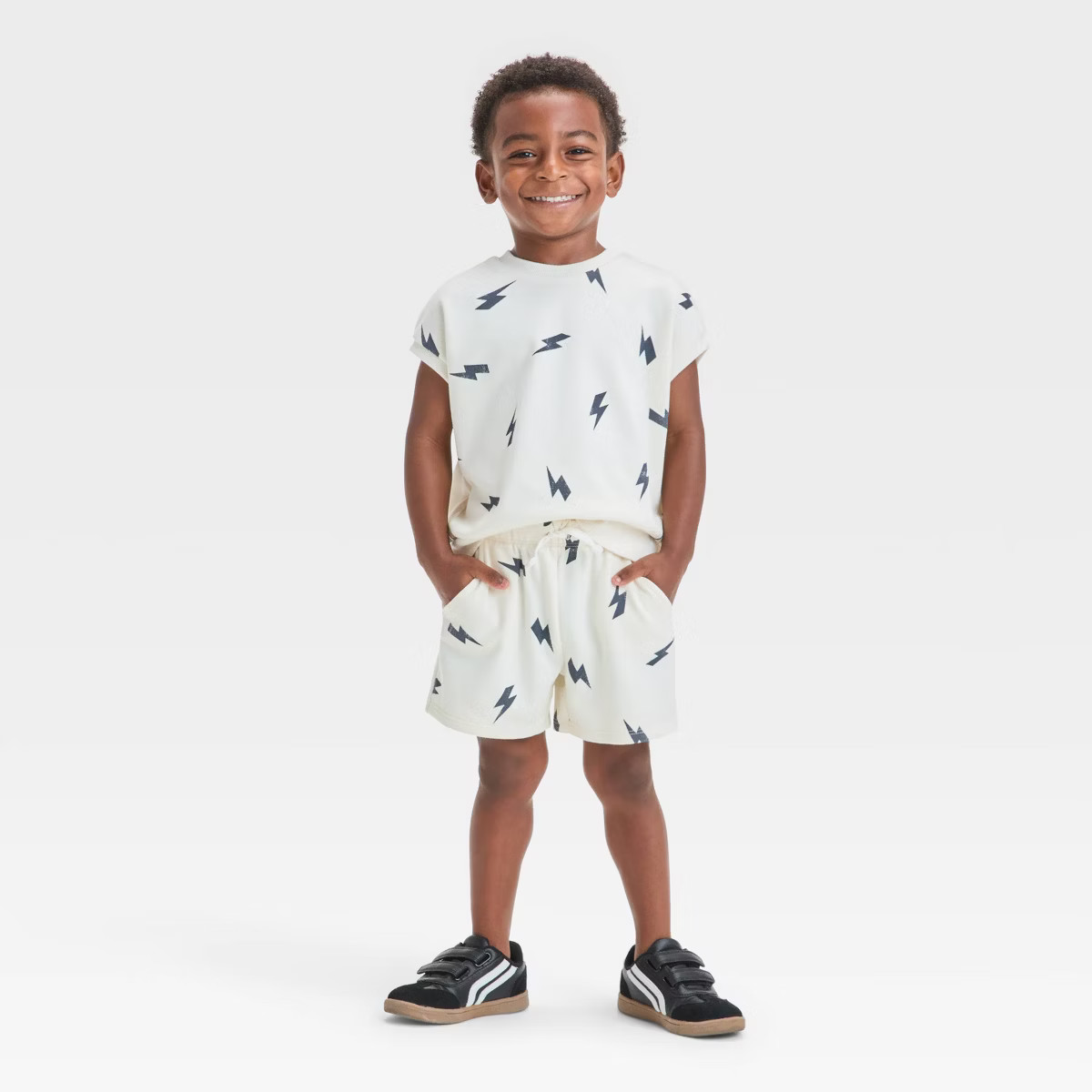Grayson Mini Toddler Boys' Short Sleeve Top + Shorts Set - Bolt 12M | Target