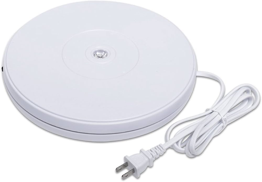 fotoconic White Electric Motorized Rotating Turntable Display Stand with LED, 10 Inch / 25cm Diam... | Amazon (US)