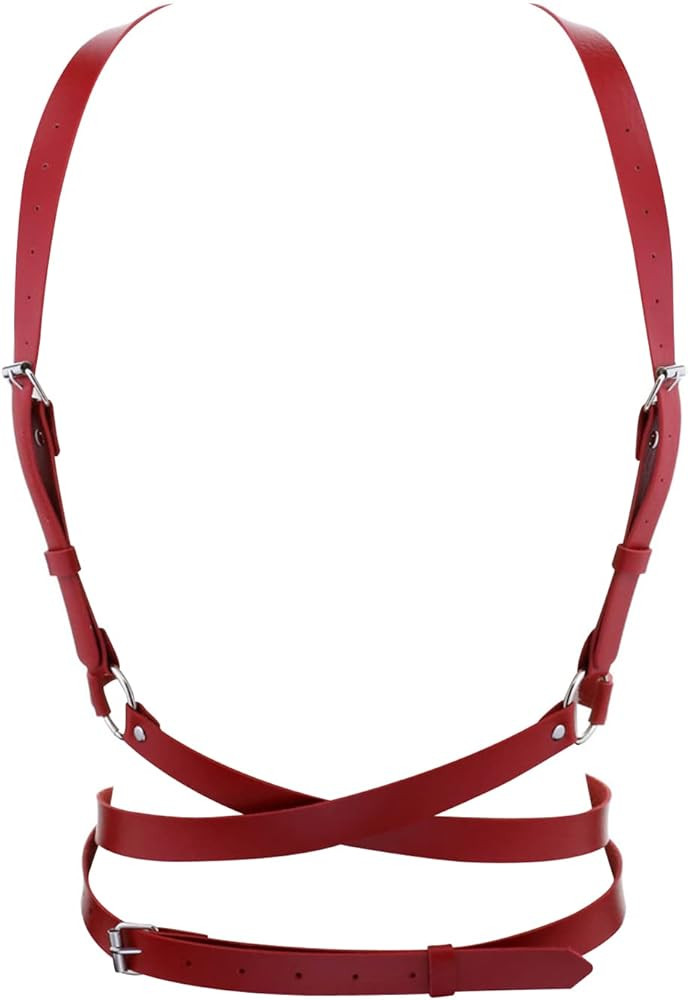 Women Leather Harness Belt Body Adjustable Punk Waist Belt Goth Waist Straps Belt | Amazon (US)