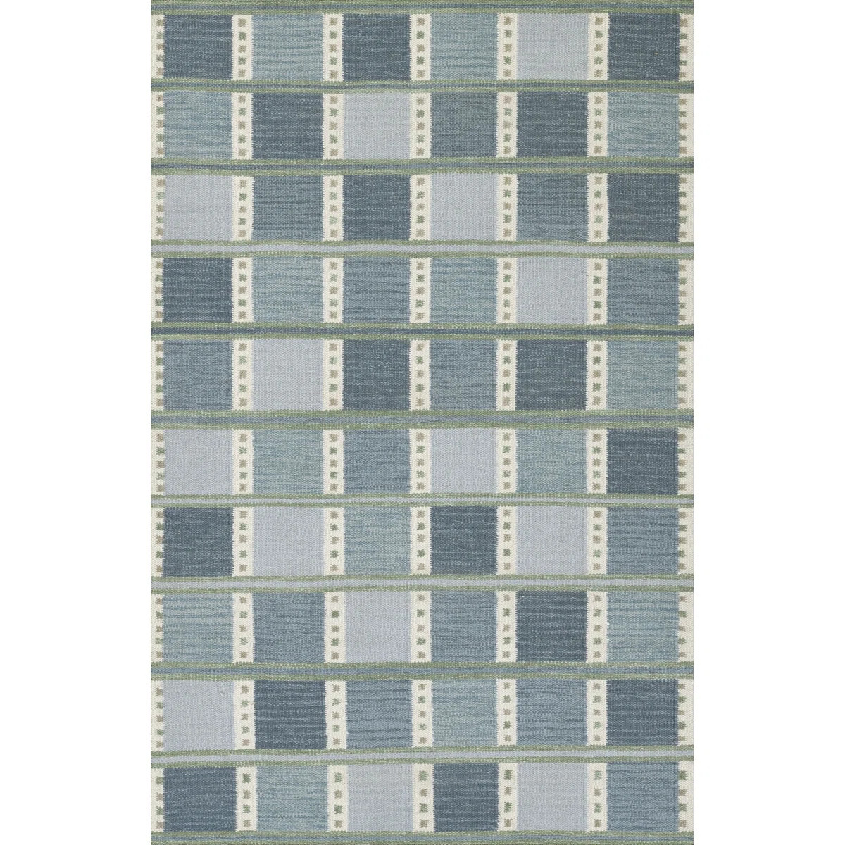 Joss & Main Freya Geometric Hand Woven Wool and Cotton Blue Area Rug | Wayfair | Wayfair North America