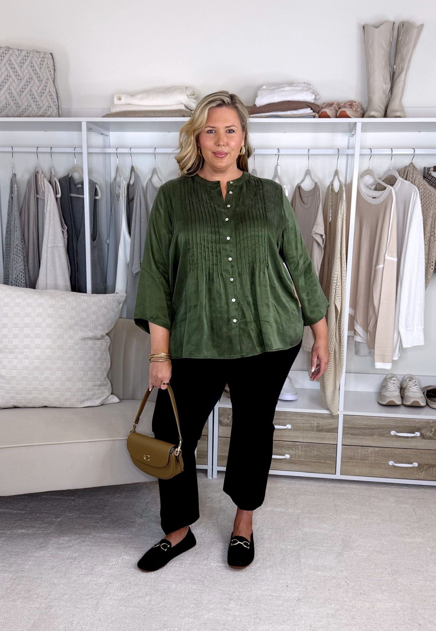 Nsale workwear! I sized up to a 3X in the pjs. Black straight leg pants are a 2X. Sheer long sleeve top is a 2X. I’d size down in the black flare pants if you’re in between and I’m wearing a 18w. Black button up is a 2X. Green button up is a 2X. Third black pants are an 18 and I’d size up if you’re in between. Knit blazer is a 2X. Cashmere top is a 2X. Quarter zip is a 2X. Patterned blouse is a 2X. PART 2 Nsale workwear! I sized up to a 3X in the pjs. Black straight leg pants are a 2X. Sheer long sleeve top is a 2X. I’d size down in the black flare pants if you’re in between and I’m wearing a 18w. Black button up is a 2X. Green button up is a 2X. Third black pants are an 18 and I’d size up if you’re in between. Knit blazer is a 2X. Cashmere top is a 2X. Quarter zip is a 2X. Patterned blouse is a 2X.

#LTKMidsize #LTKPlusSize #LTKSeasonal