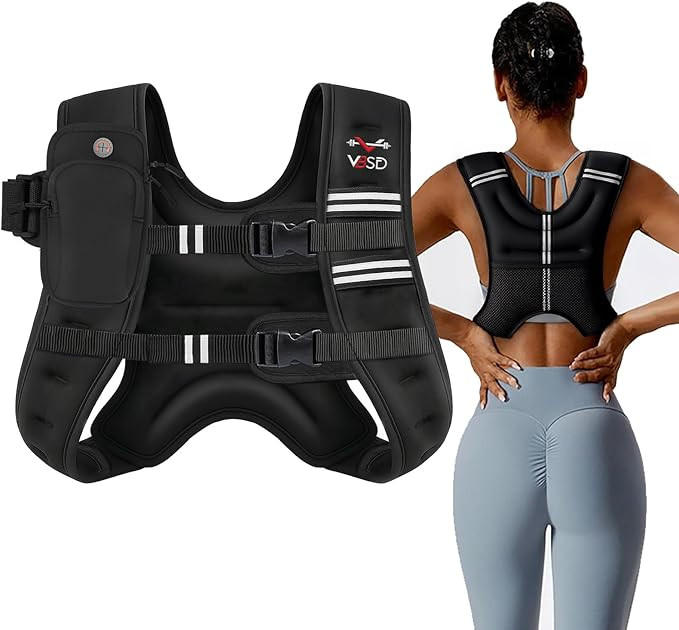 VBSD Weighted Vest Woman 6lb/8lb/12lb/16lb/20lb/25lb/30lb Weight Vest for Women Men Body Weight V... | Amazon (US)
