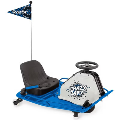 Razor High Torque 24 Volts Electronic Motorized Drifting Crazy Cart with Drift Bar, Speeds up to 12 MPH for Ages 9 and Above, Blue | Target