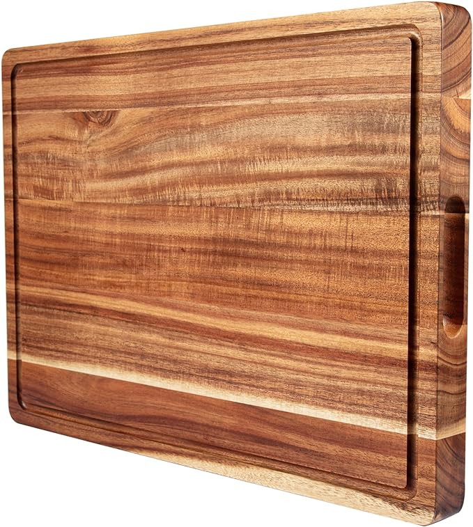 20 Inch Large Acacia Wood Cutting Board 1.5" Thick, Reversible Wooden Cutting Board for Kitchen, ... | Amazon (US)