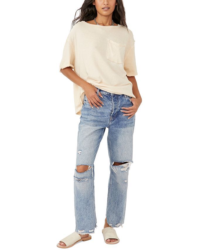 Free People Care Front Pocket T-Shirt & Reviews - Tops - Women - Macy's | Macys (US)