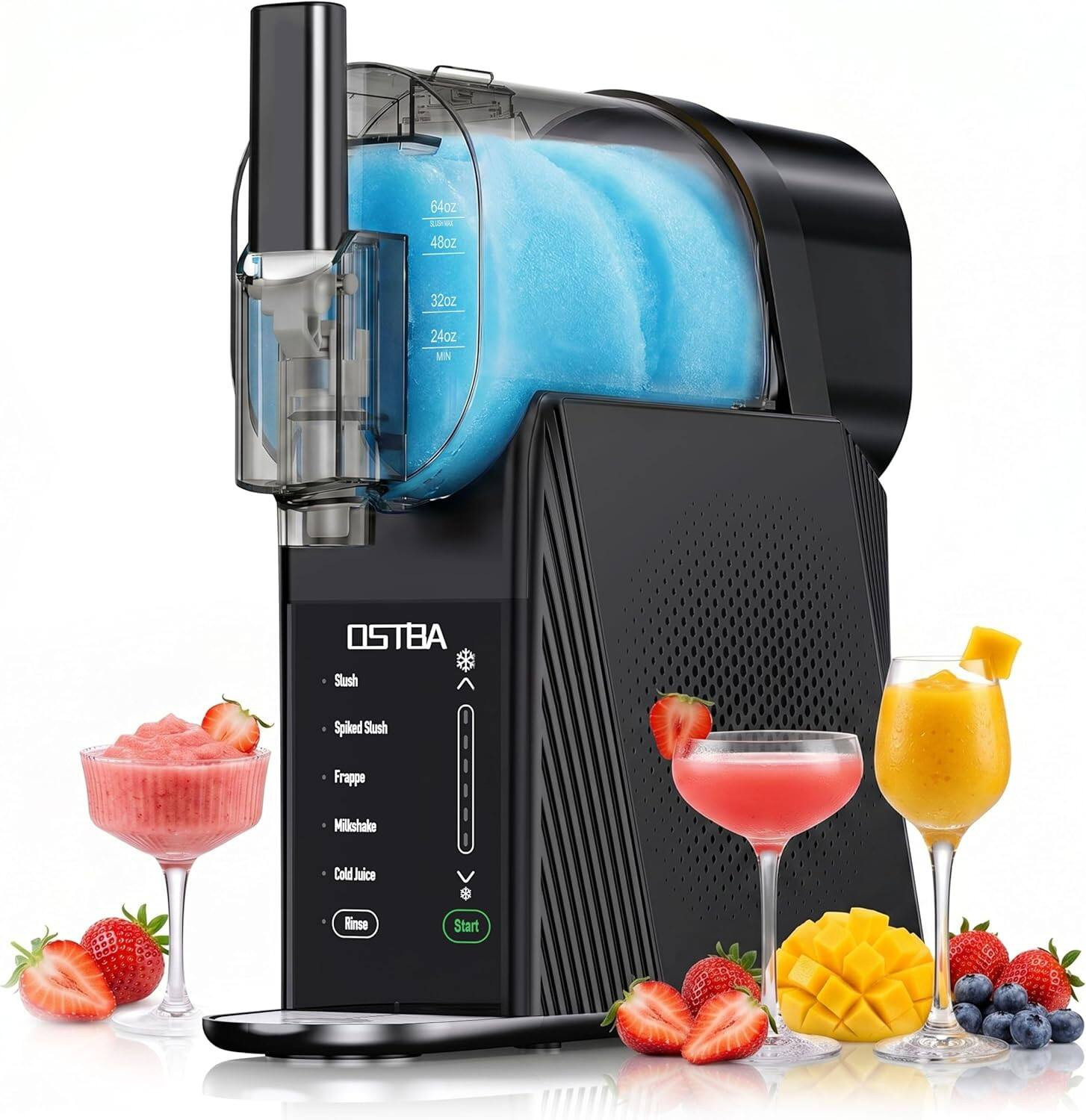 OSTBA - Slushie Machine-88oz Slushy Machine for Home, Frozen Drink Maker, No Ice Needed - Black | Best Buy U.S.