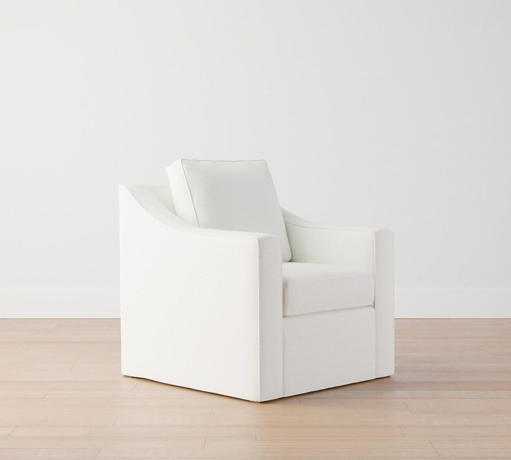 Cameron Slope Arm Slipcovered Armchair | Pottery Barn (US)