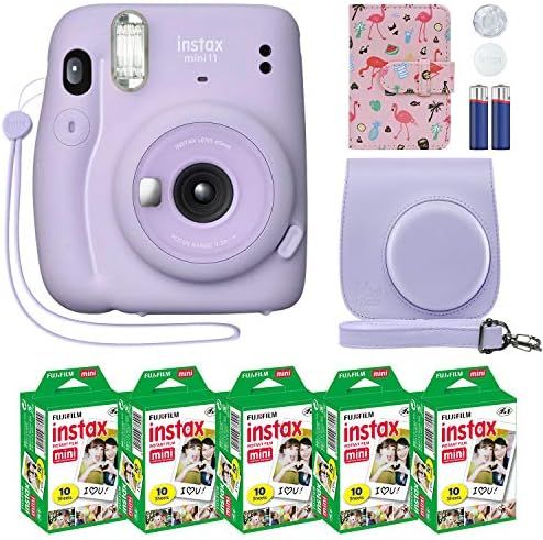 Fujifilm Instax Mini 11 Instant Camera Lilac Purple + Custom Case + Fuji Instax Film Value Pack (50  | Amazon (US)