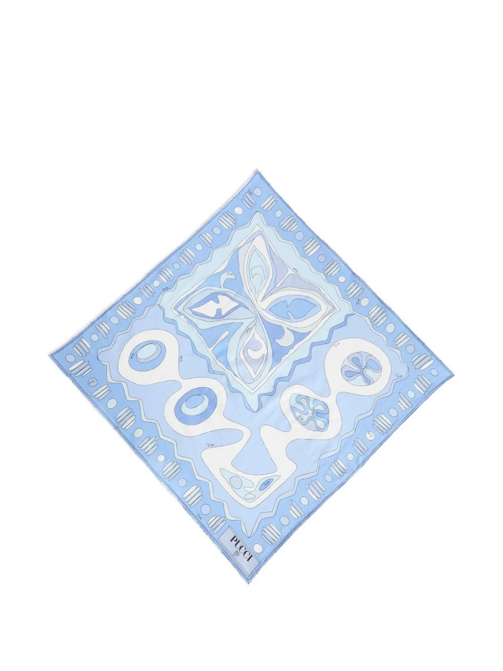 PUCCI Angoli-print cotton square scarf - Blue | Farfetch Global