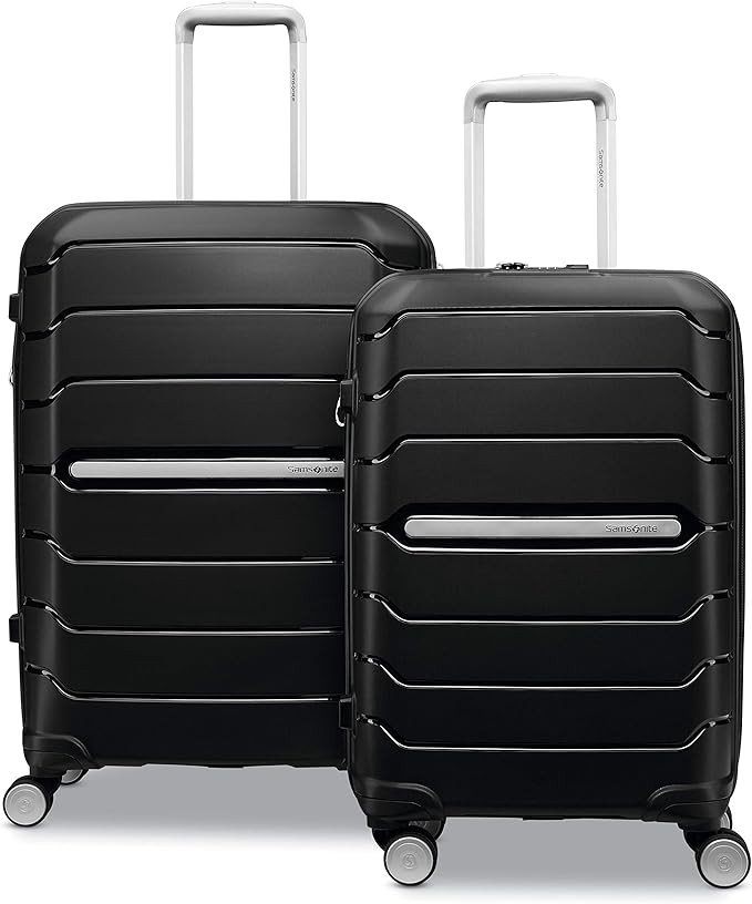 Samsonite Freeform Hardside Expandable with Double Spinner Wheels, Carry-On 21-Inch, White/Grey | Amazon (US)