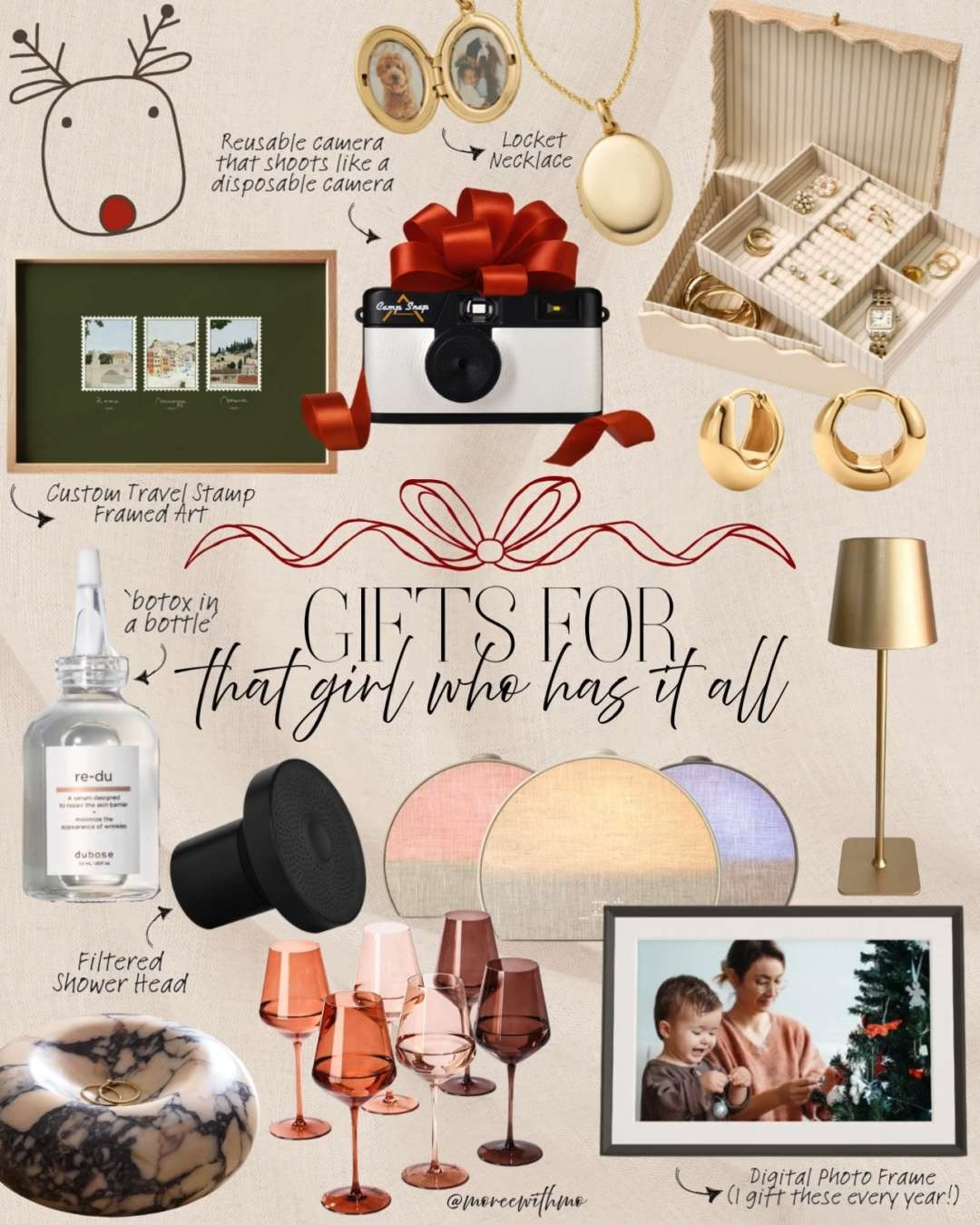 If you’re shopping for the girl who has it all, and may be a little impossible to shop for (we all know one), this list is filled with thoughtful, unique, and actually-useful gifts she’ll love. From personalized keepsakes to little everyday luxuries — these are the things that make gifting feel special. 
Gift guide, gifts for her, Christmas gifts 

 #LTKGiftGuide #LTKHoliday #LTKSaleAlert