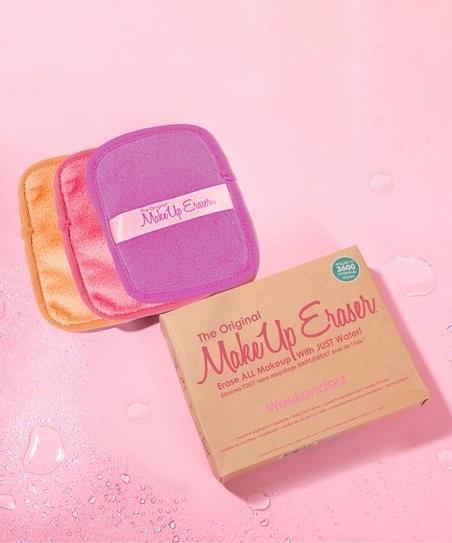 Purple & Peach Weekender 3-Day Make-Up Eraser Cloth Set | Zulily