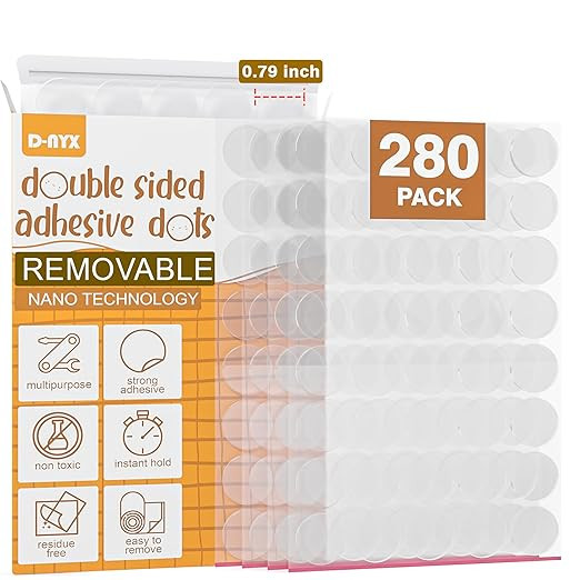 Double Sided Tape Sticky Dot Stickers Removable Putty No Trace Clear Sticky Tack Waterproof Small... | Amazon (US)