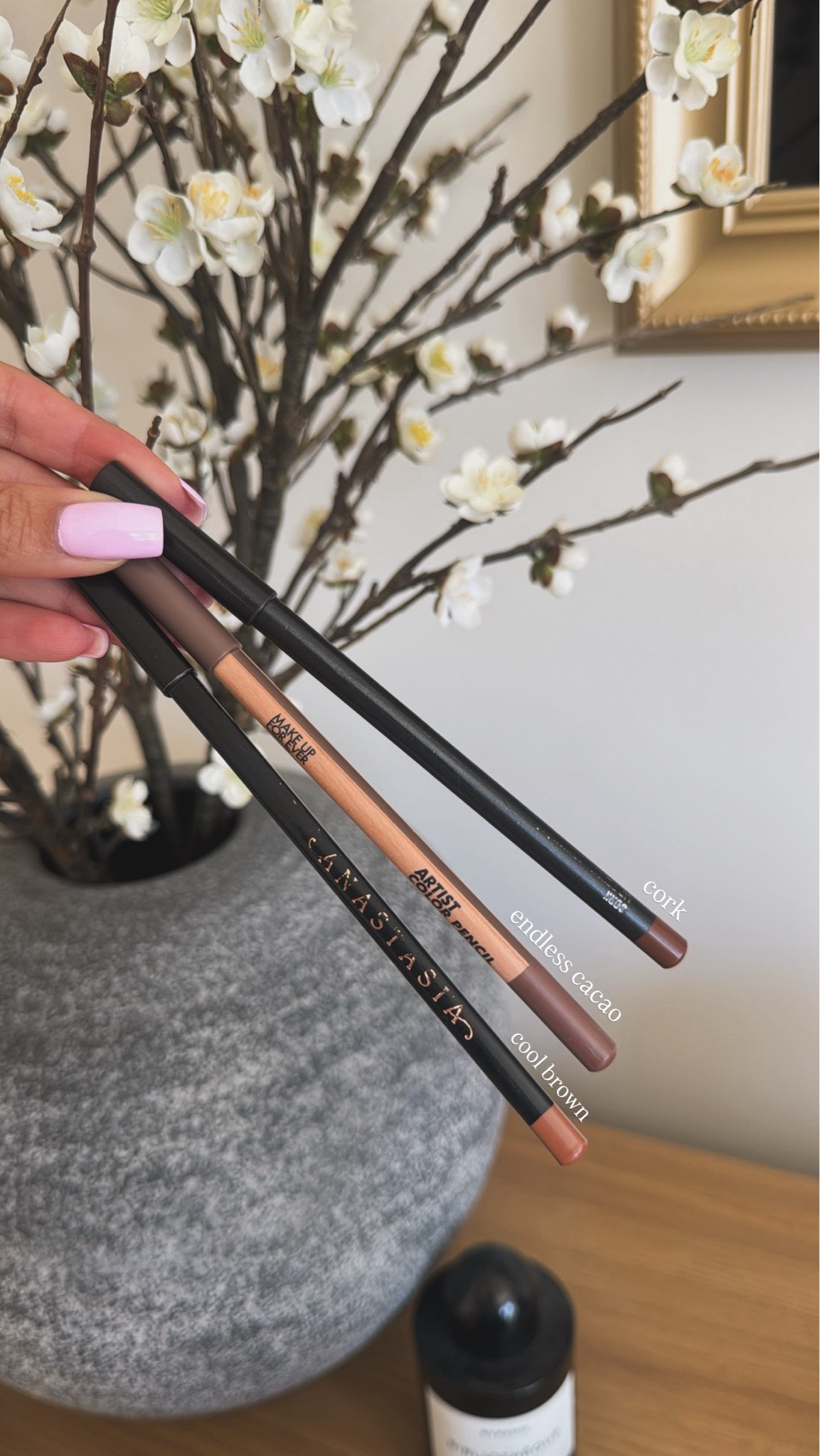 My favorite brown toned liners! 

MAC Cork
ABH cool brown 
Makeup forever endless cacao

#LTKBeauty