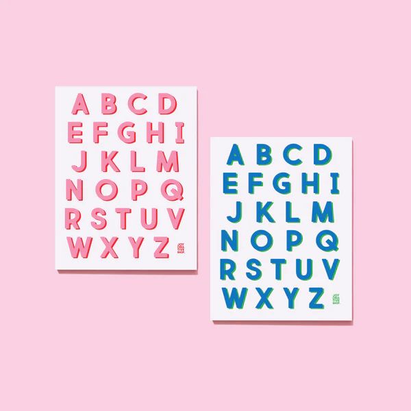 JCS x Cassie Sugarplum Vinyl Alphabet Stickers - A thru Z | Joy Creative Shop