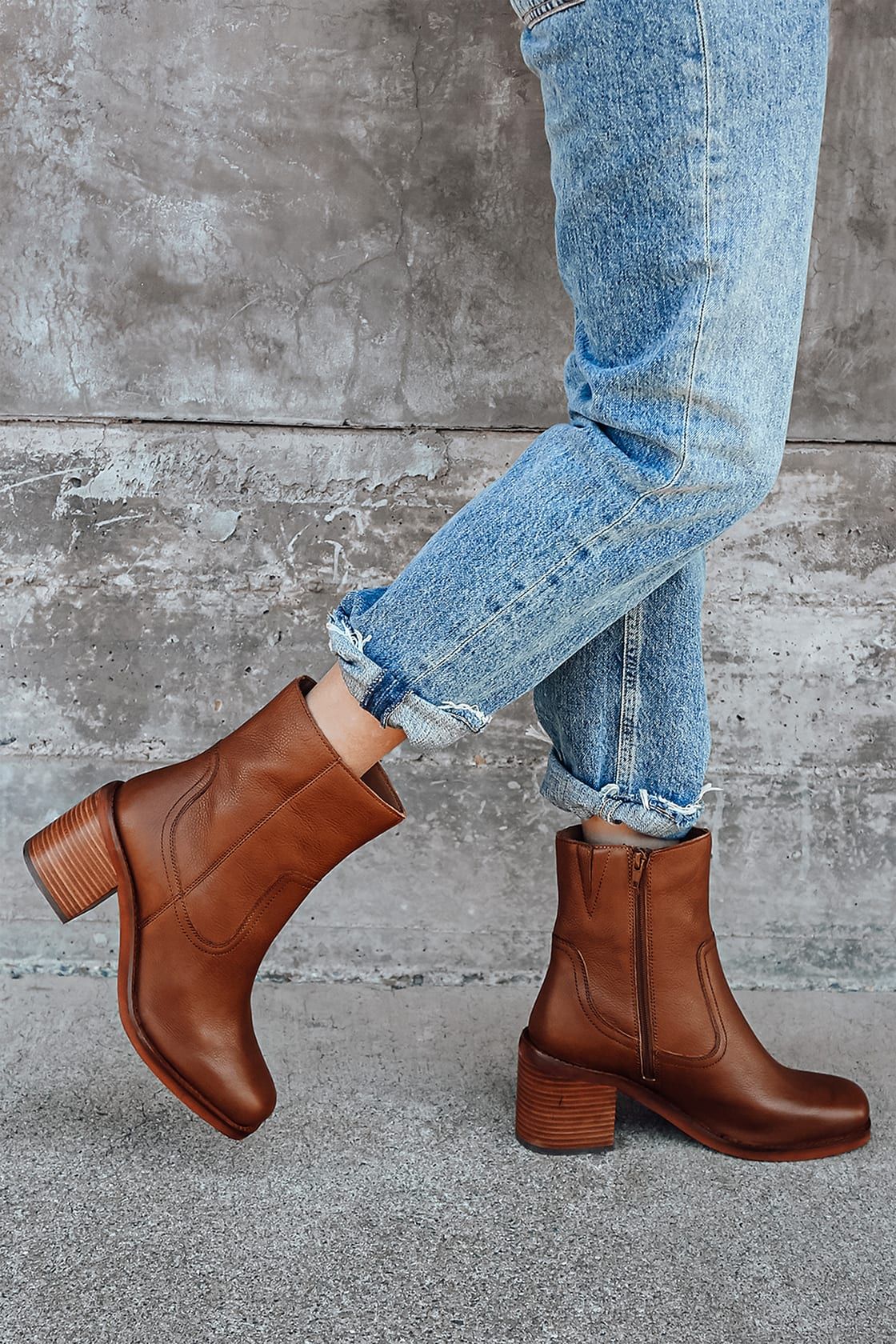 Turbulent Tan Leather Square Toe Mid-Calf Boots | Lulus (US)