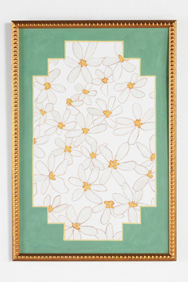 Flowers with Green Zig Wall Art | Anthropologie (US)