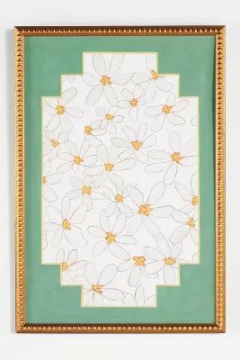 Flowers with Green Zig Wall Art | Anthropologie (US)