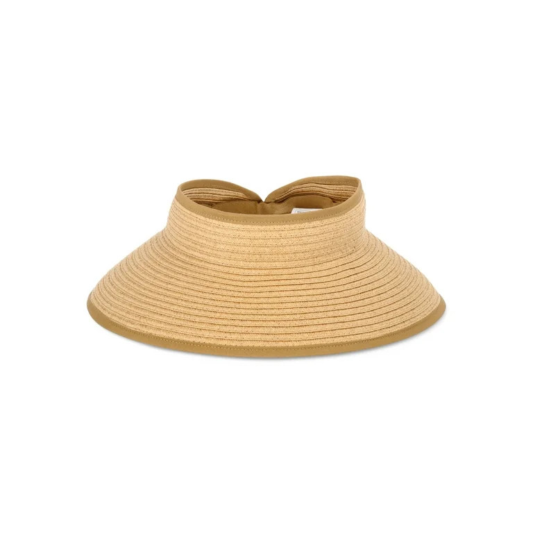 Time and Tru Women’s Packable Visor, Dark Natural, One Size Fits Most | Walmart (US)