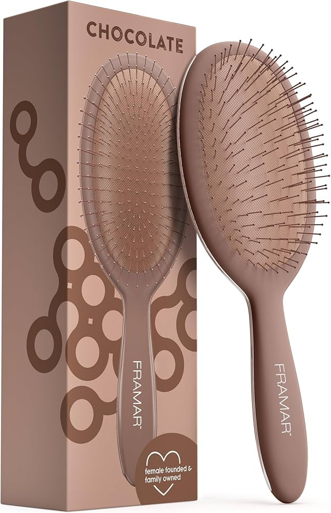 FRAMAR Chocolate Hair Brush Detangler – Wet Hair Brushes For Women, Womens Hair Brush, Hair Acc... | Amazon (US)
