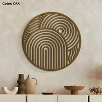 Boho Wooden Wall Art, Round Wood Decor, Geometric Art Modern, Large Abstract Wood, Mid Century Modern | Etsy (US)